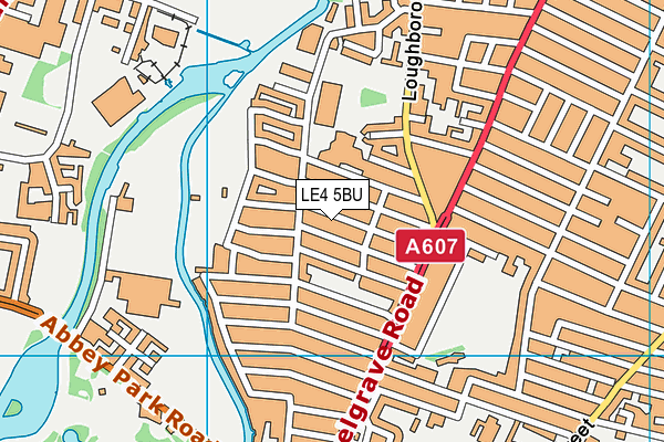 LE4 5BU map - OS VectorMap District (Ordnance Survey)