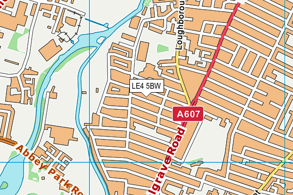 LE4 5BW map - OS VectorMap District (Ordnance Survey)