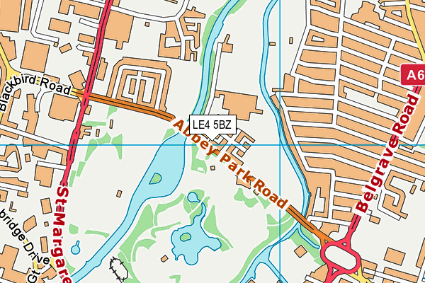 LE4 5BZ map - OS VectorMap District (Ordnance Survey)