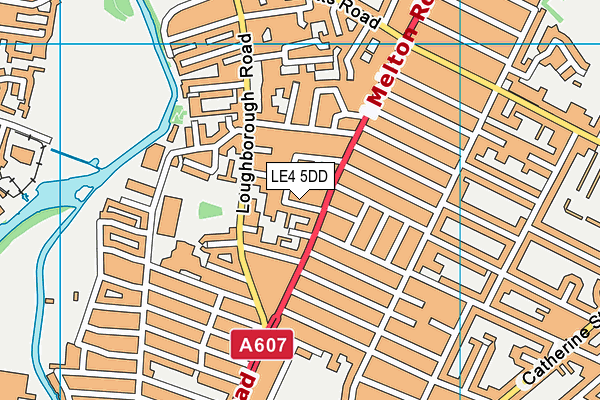 LE4 5DD map - OS VectorMap District (Ordnance Survey)