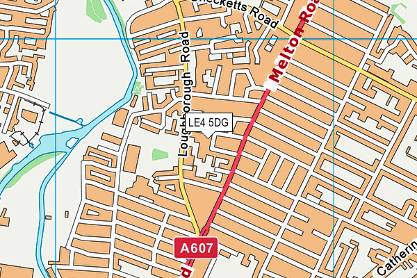 LE4 5DG map - OS VectorMap District (Ordnance Survey)