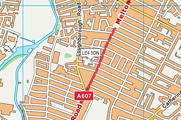 LE4 5DN map - OS VectorMap District (Ordnance Survey)