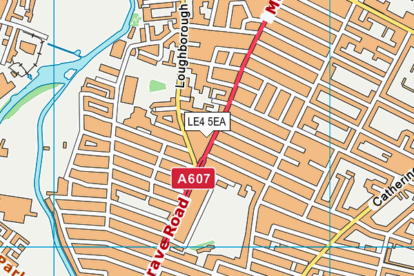 LE4 5EA map - OS VectorMap District (Ordnance Survey)