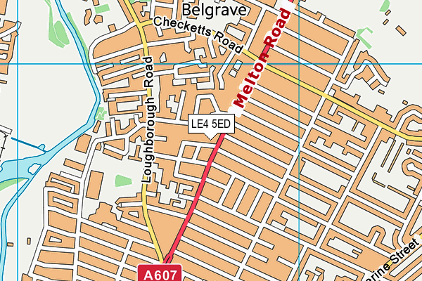 LE4 5ED map - OS VectorMap District (Ordnance Survey)