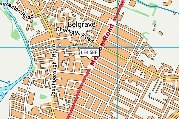 LE4 5EE map - OS VectorMap District (Ordnance Survey)