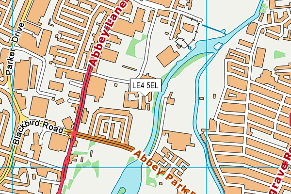 LE4 5EL map - OS VectorMap District (Ordnance Survey)