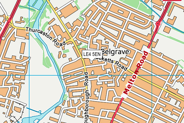 LE4 5EN map - OS VectorMap District (Ordnance Survey)