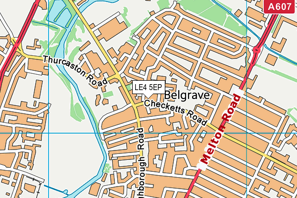 LE4 5EP map - OS VectorMap District (Ordnance Survey)