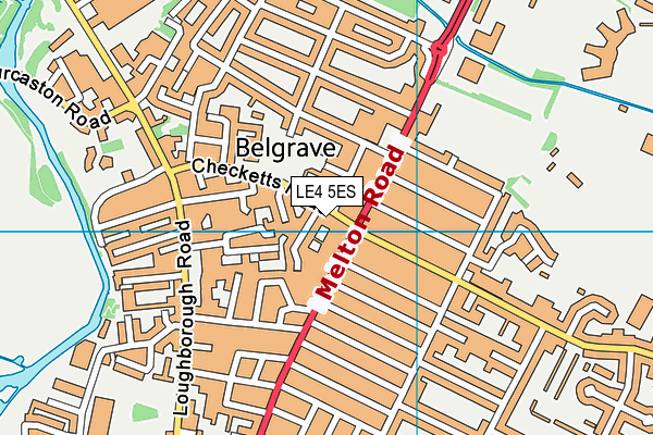 LE4 5ES map - OS VectorMap District (Ordnance Survey)