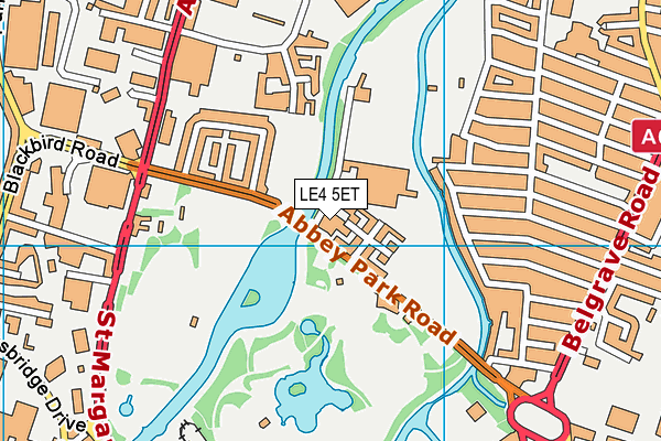 LE4 5ET map - OS VectorMap District (Ordnance Survey)