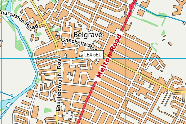 LE4 5EU map - OS VectorMap District (Ordnance Survey)