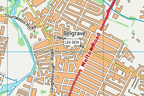 LE4 5EW map - OS VectorMap District (Ordnance Survey)