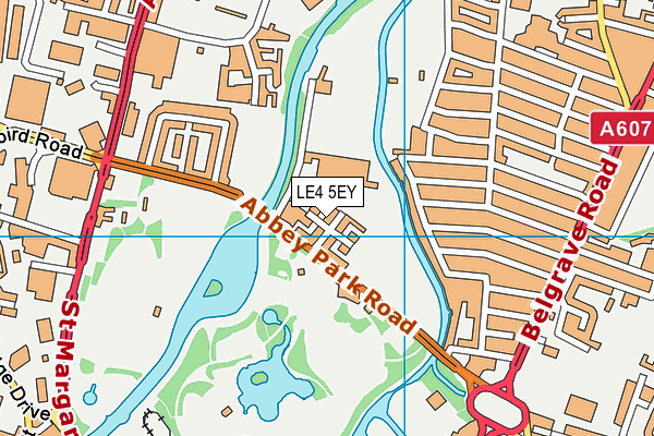 LE4 5EY map - OS VectorMap District (Ordnance Survey)