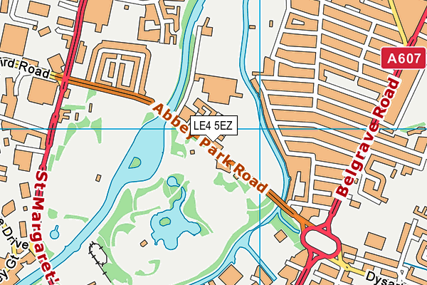 LE4 5EZ map - OS VectorMap District (Ordnance Survey)