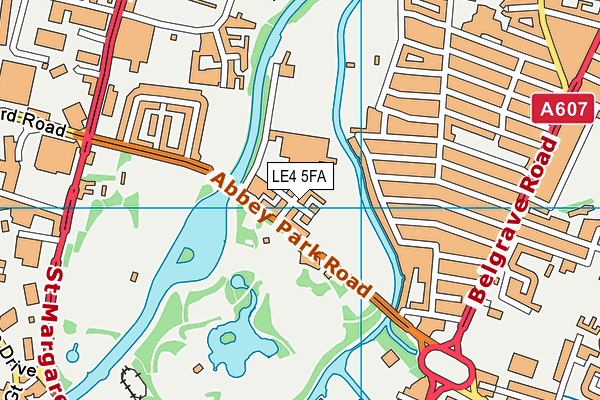 LE4 5FA map - OS VectorMap District (Ordnance Survey)