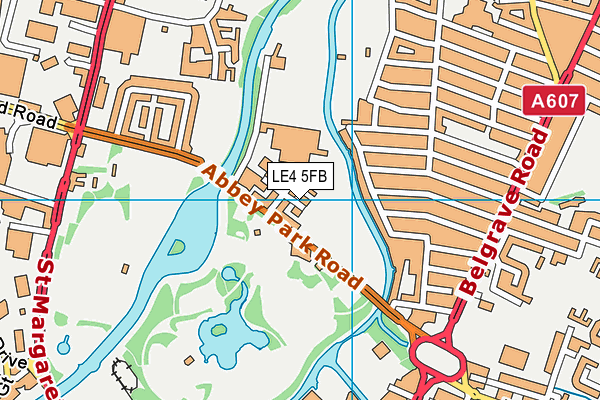 LE4 5FB map - OS VectorMap District (Ordnance Survey)