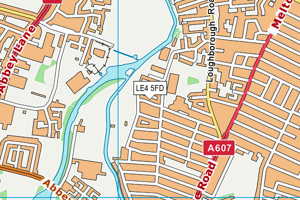 LE4 5FD map - OS VectorMap District (Ordnance Survey)