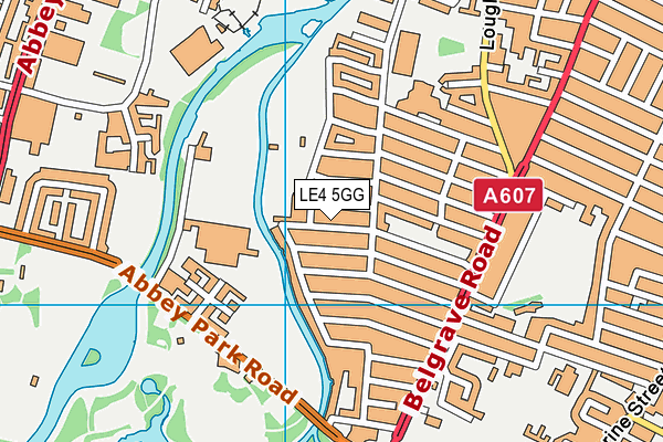 LE4 5GG map - OS VectorMap District (Ordnance Survey)