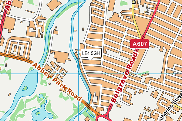 LE4 5GH map - OS VectorMap District (Ordnance Survey)