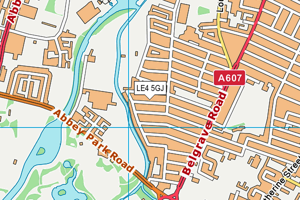 LE4 5GJ map - OS VectorMap District (Ordnance Survey)