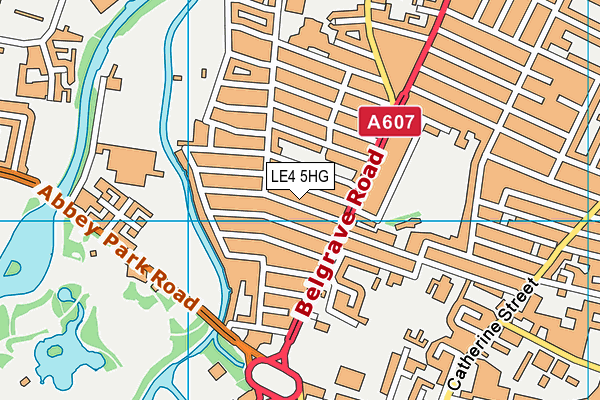 LE4 5HG map - OS VectorMap District (Ordnance Survey)