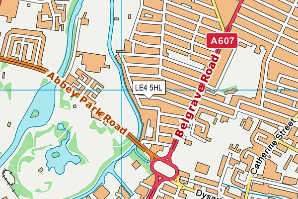 LE4 5HL map - OS VectorMap District (Ordnance Survey)