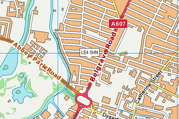 LE4 5HN map - OS VectorMap District (Ordnance Survey)