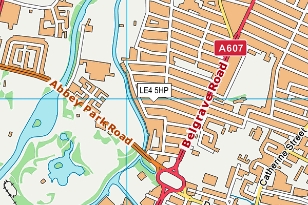 LE4 5HP map - OS VectorMap District (Ordnance Survey)