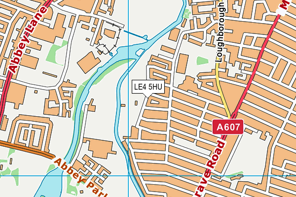 LE4 5HU map - OS VectorMap District (Ordnance Survey)