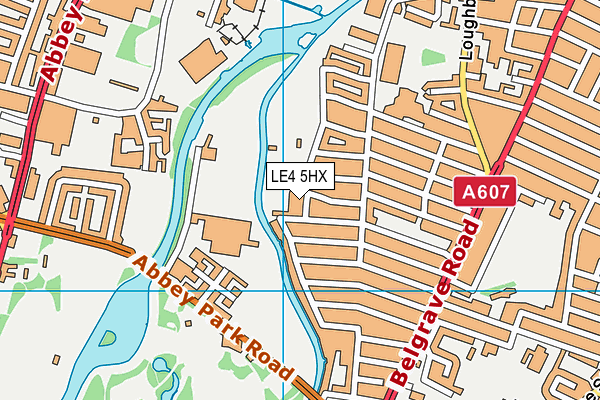 LE4 5HX map - OS VectorMap District (Ordnance Survey)