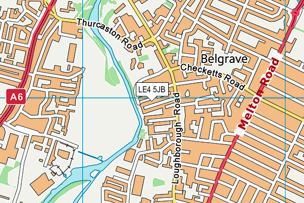 LE4 5JB map - OS VectorMap District (Ordnance Survey)