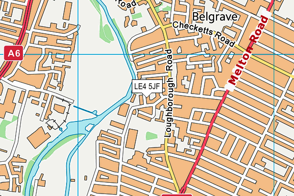 LE4 5JF map - OS VectorMap District (Ordnance Survey)