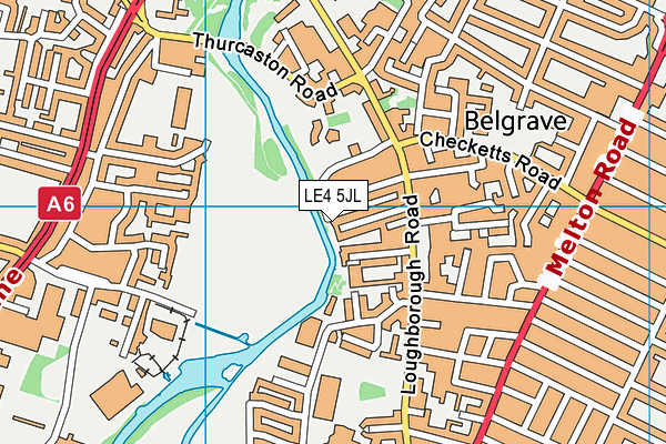 LE4 5JL map - OS VectorMap District (Ordnance Survey)