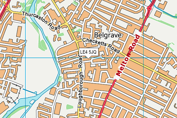 LE4 5JQ map - OS VectorMap District (Ordnance Survey)