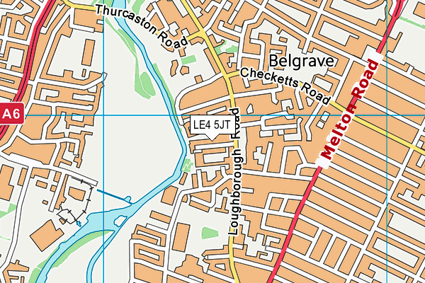 LE4 5JT map - OS VectorMap District (Ordnance Survey)