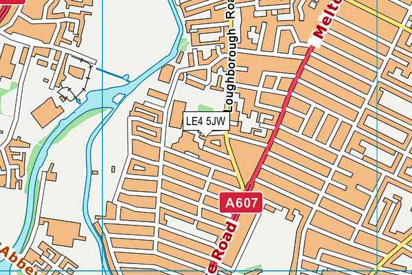 LE4 5JW map - OS VectorMap District (Ordnance Survey)