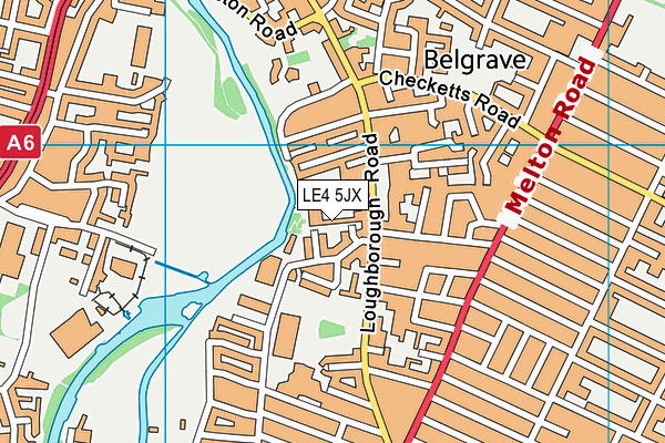 LE4 5JX map - OS VectorMap District (Ordnance Survey)