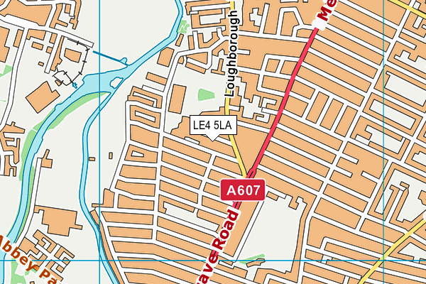 LE4 5LA map - OS VectorMap District (Ordnance Survey)