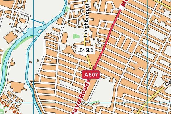 LE4 5LD map - OS VectorMap District (Ordnance Survey)