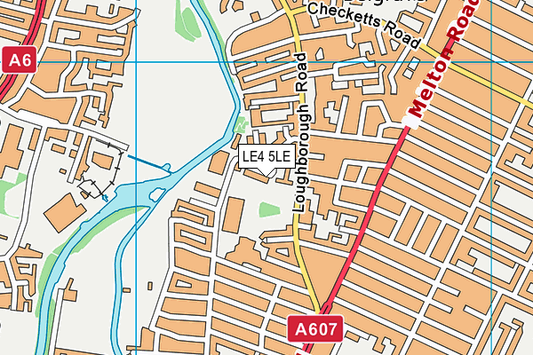 LE4 5LE map - OS VectorMap District (Ordnance Survey)