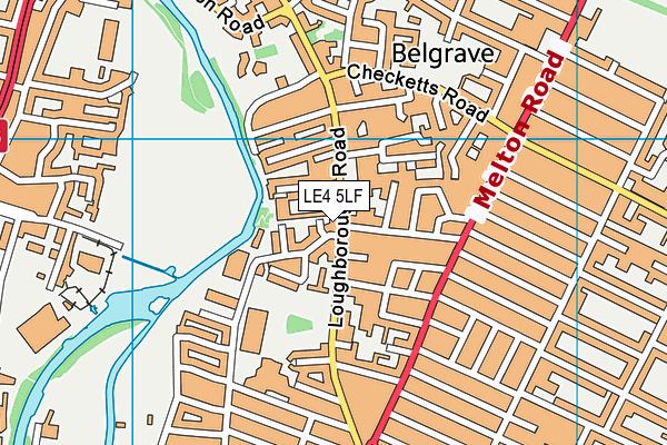 LE4 5LF map - OS VectorMap District (Ordnance Survey)