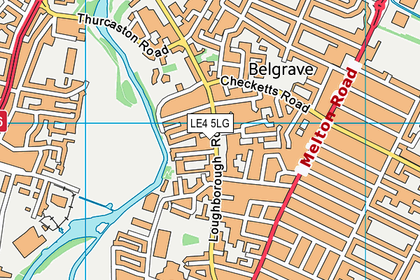 LE4 5LG map - OS VectorMap District (Ordnance Survey)