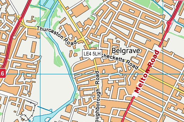 LE4 5LH map - OS VectorMap District (Ordnance Survey)
