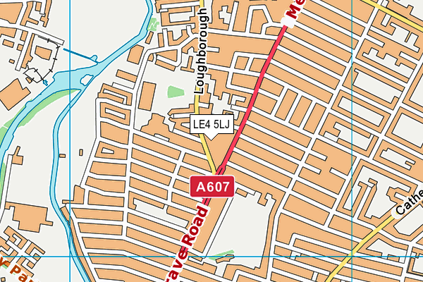 LE4 5LJ map - OS VectorMap District (Ordnance Survey)