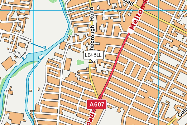 LE4 5LL map - OS VectorMap District (Ordnance Survey)