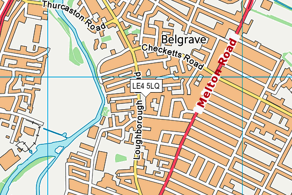 LE4 5LQ map - OS VectorMap District (Ordnance Survey)