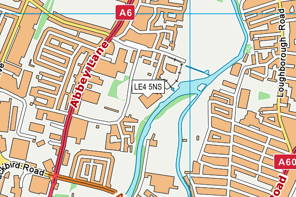 LE4 5NS map - OS VectorMap District (Ordnance Survey)