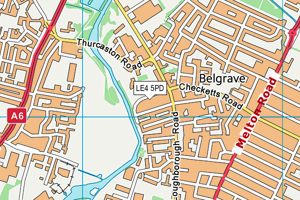 LE4 5PD map - OS VectorMap District (Ordnance Survey)