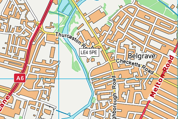 LE4 5PE map - OS VectorMap District (Ordnance Survey)