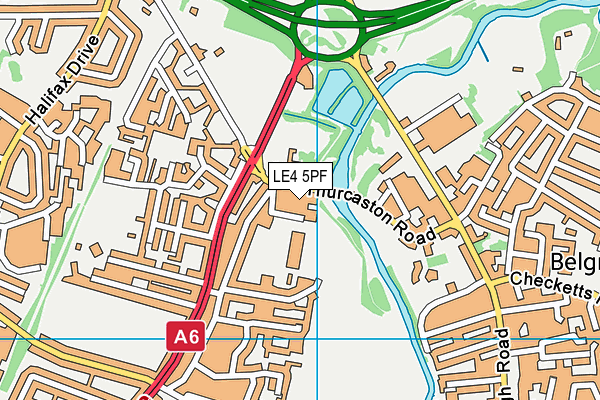 LE4 5PF map - OS VectorMap District (Ordnance Survey)